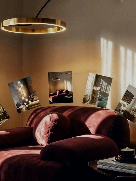 Ten floor lamps, ten real rooms.