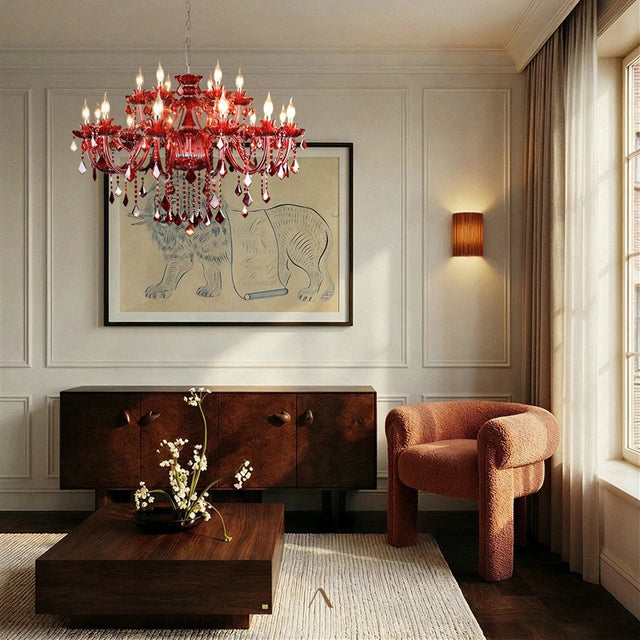 Belley Chandelier - Red