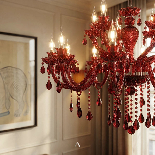 Belley Chandelier - Red