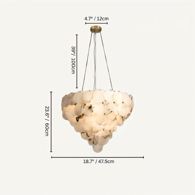 Bouclé Chandelier