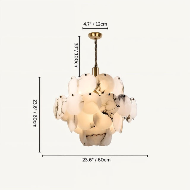 Bouclé Chandelier