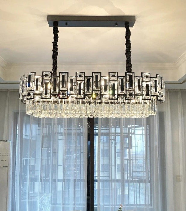 Luxora Crystal Ellipse Chandelier