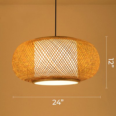 Equilibrium Rattan Pendant Light