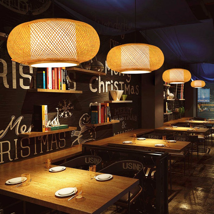 Equilibrium Rattan Pendant Light
