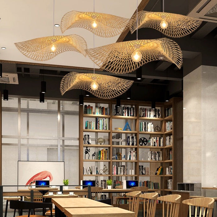 Bambus Chandelier Rattan Lamp