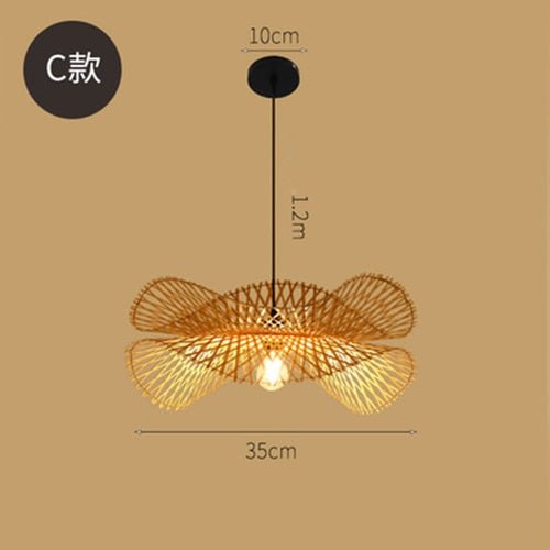 Bambus Chandelier Rattan Lamp