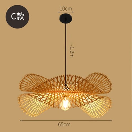 Bambus Chandelier Rattan Lamp