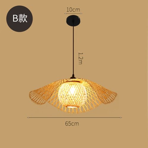 Bambus Chandelier Rattan Lamp