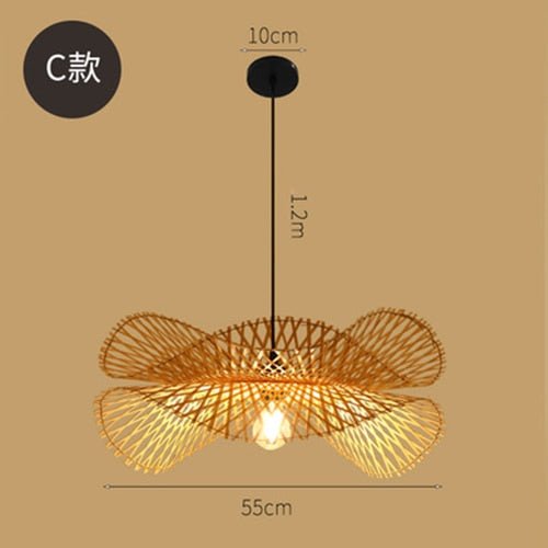Bambus Chandelier Rattan Lamp