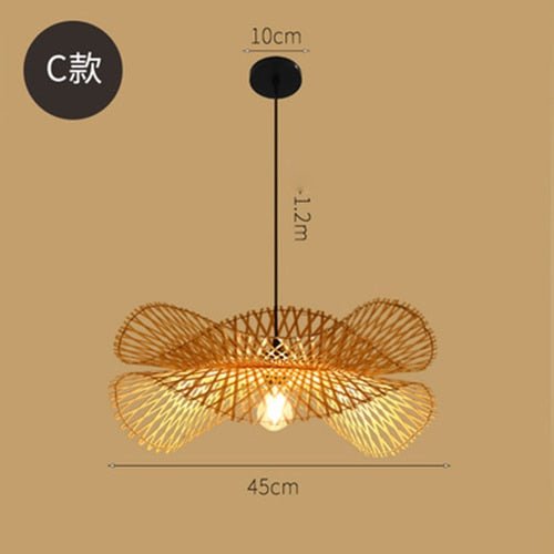 Bambus Chandelier Rattan Lamp