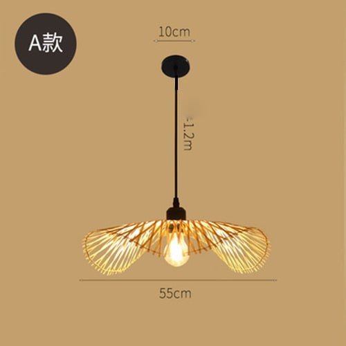 Bambus Chandelier Rattan Lamp