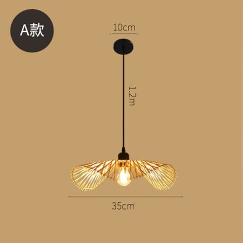 Bambus Chandelier Rattan Lamp