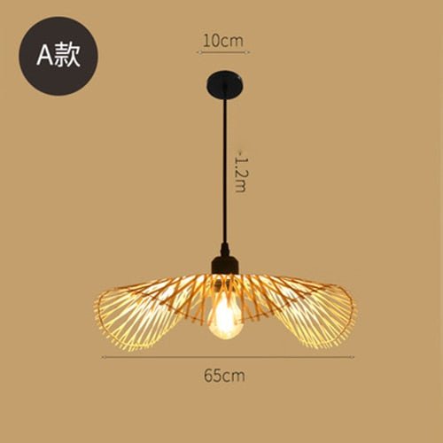 Bambus Chandelier Rattan Lamp