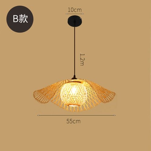 Bambus Chandelier Rattan Lamp