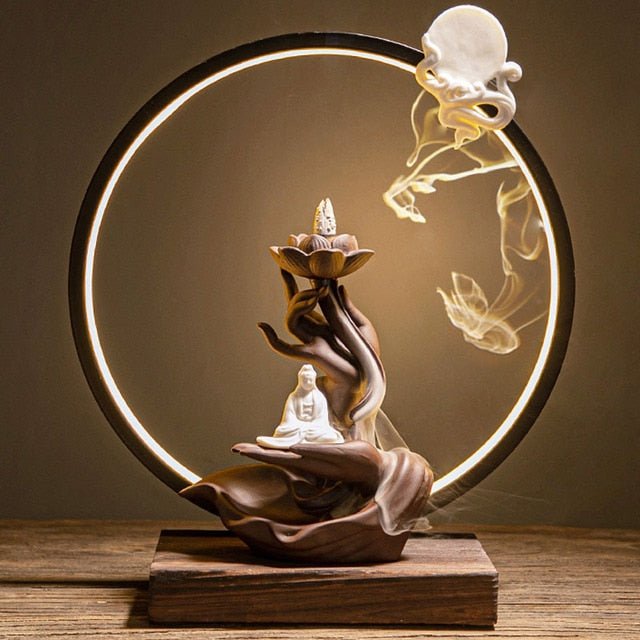 Sela Monk Incense Burner Table Lamp