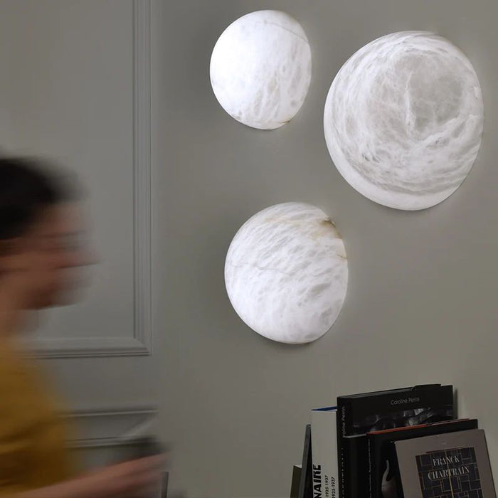 Helios Alabaster Wall Sconce