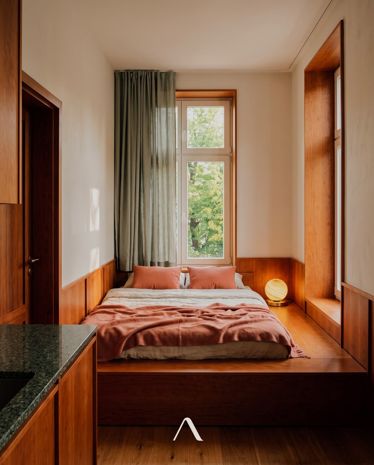 Salmon bedroom