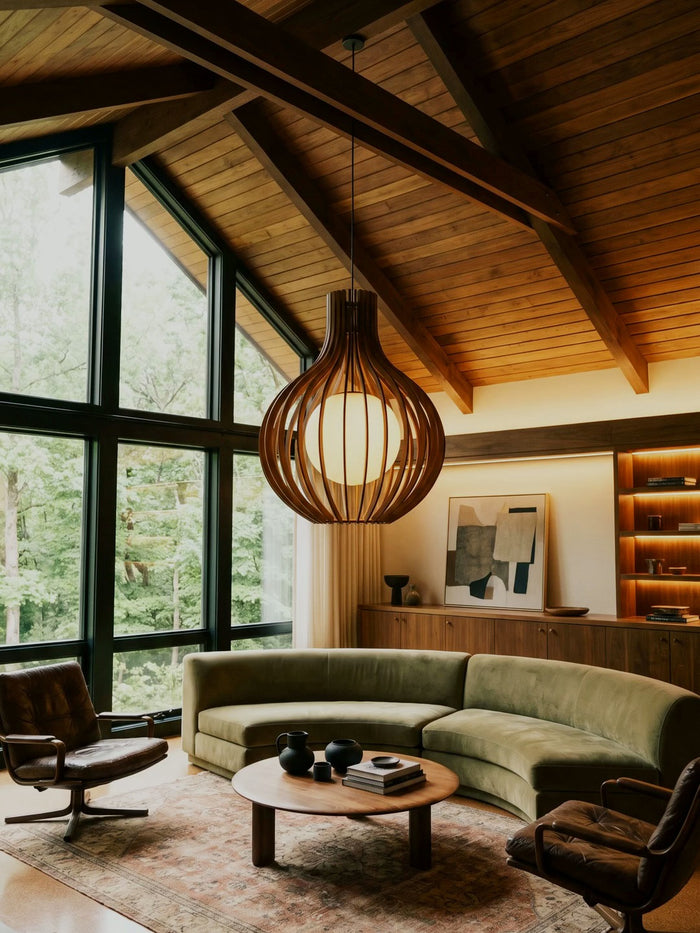 A house built into the trees.
