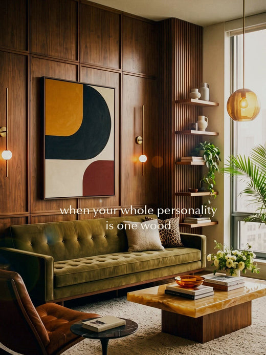 Seven rooms, all walnut.