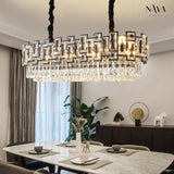 Luxora Crystal Ellipse Chandelier