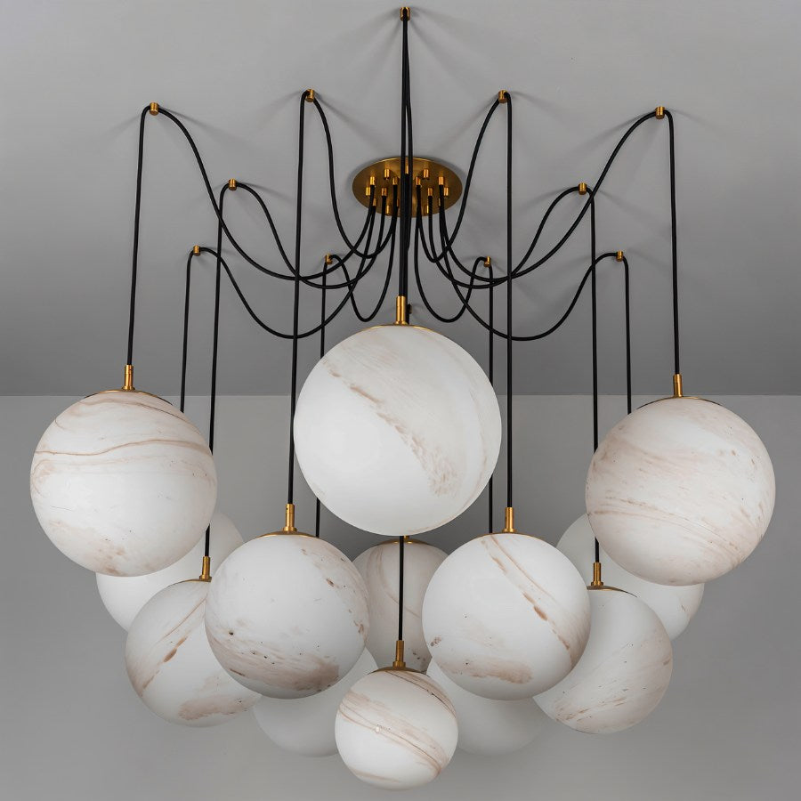 image_text: Svara Alabaster Chandelier 1