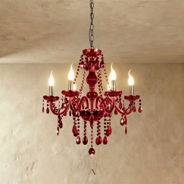 Belley Chandelier - Red