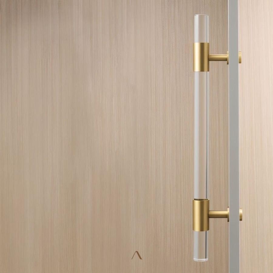 Borsele Double-Sided Acrylic Brass Pull Handle