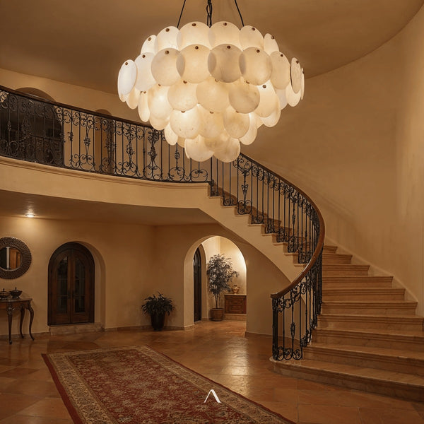 Bouclé Chandelier