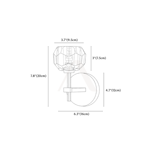 Cheux Wall Lamp — dimension drawing 2
