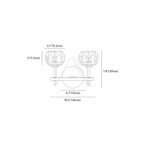 Cheux Wall Lamp — dimension drawing 3