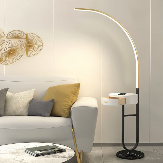 Coffer Side Table & Lamp