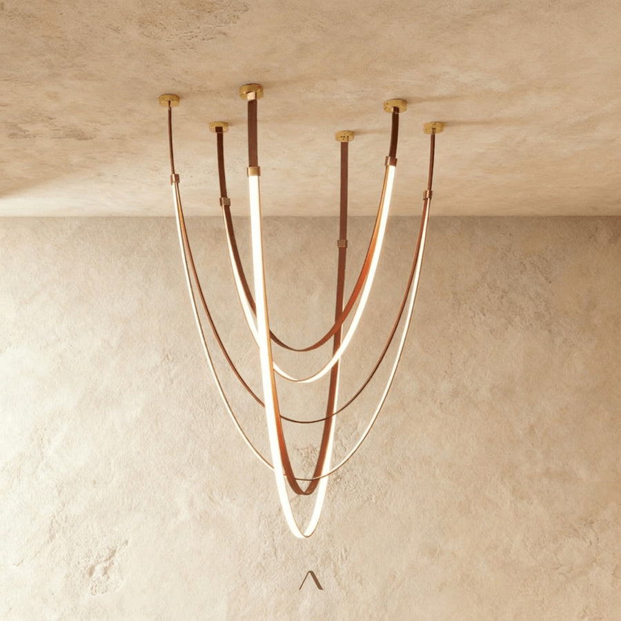 Simoom Leather Chandelier