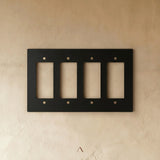 The Brantome Brass Plate (Night Black with Brass)