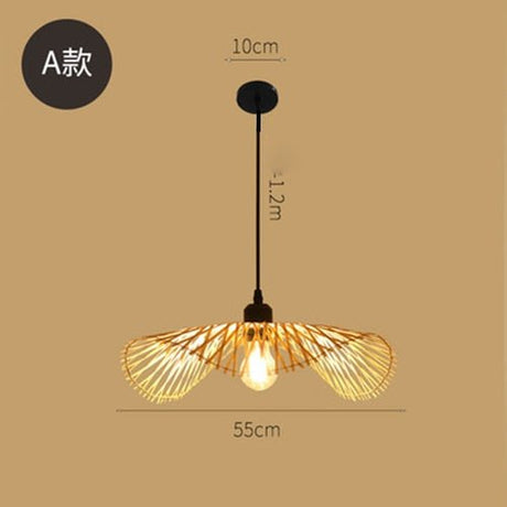 Bambus Chandelier Rattan Lamp