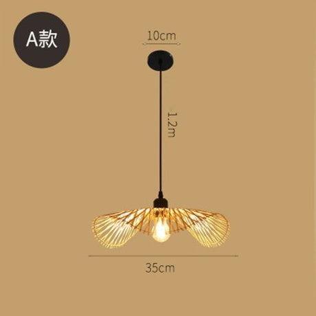 Bambus Chandelier Rattan Lamp