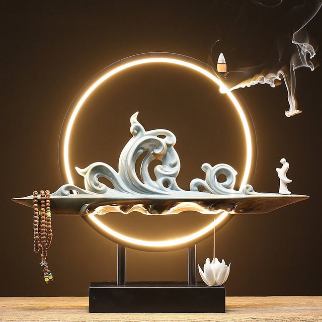 Sela Monk Incense Burner Table Lamp