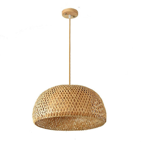 Rattan Cocoon Pendant Light