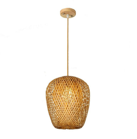 Rattan Cocoon Pendant Light