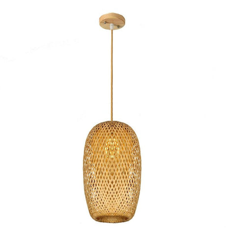 Rattan Cocoon Pendant Light