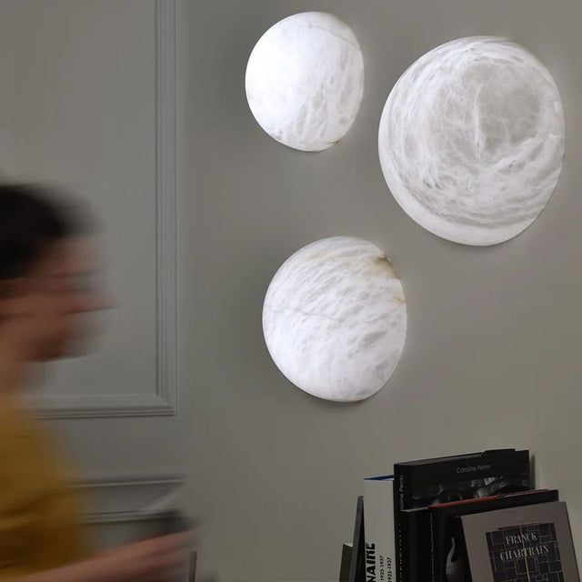 Helios Alabaster Wall Sconce