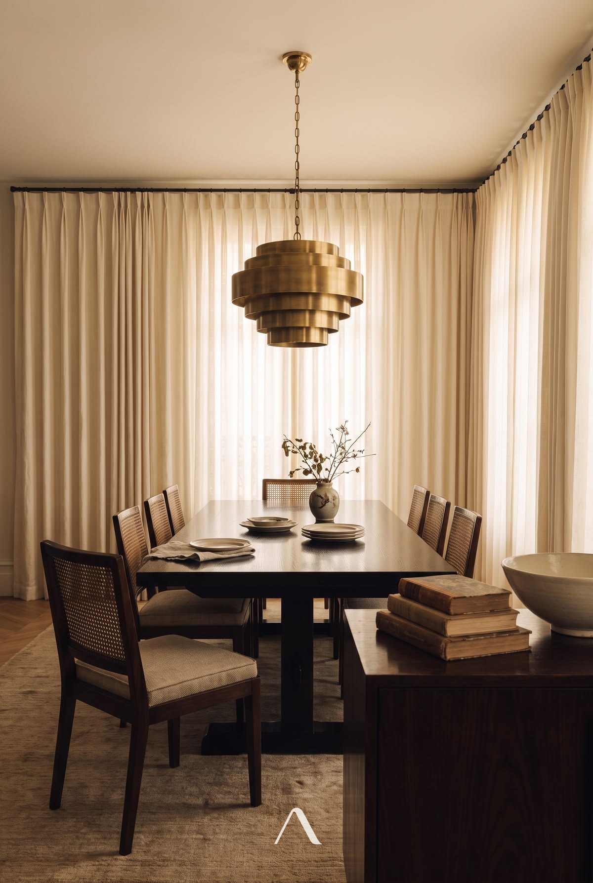 Dining Room Chandelier Ideas — Tiered Brass at Noon