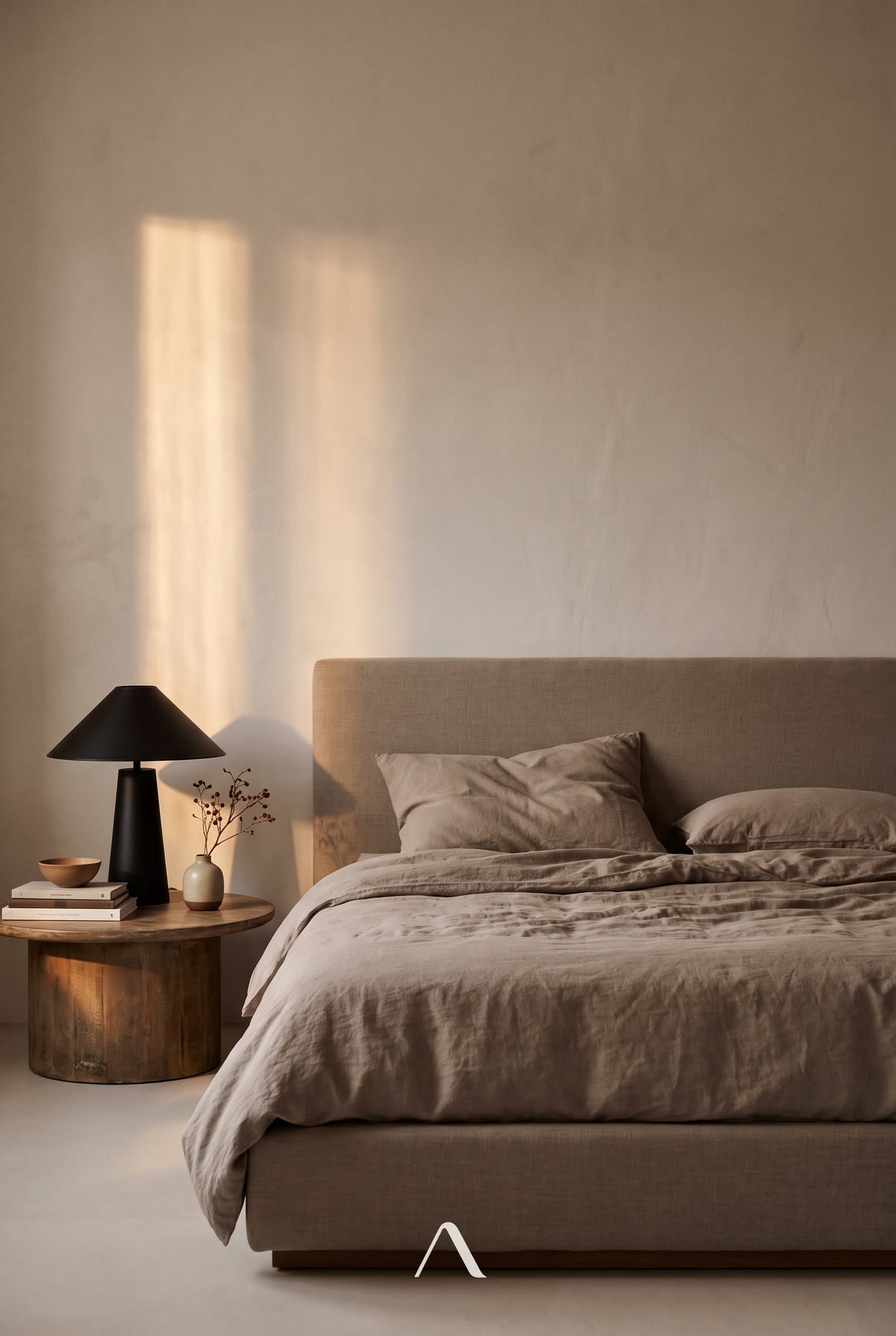 Minimalist Bedroom Ideas — Taupe Linen Calm