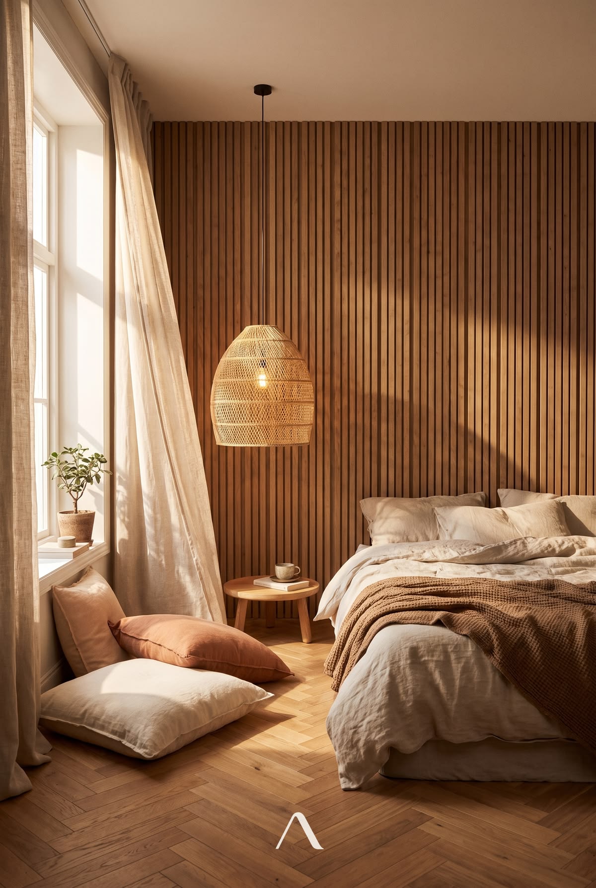 Japandi Bedroom Ideas — Sunlit Floor-Cushion Ritual