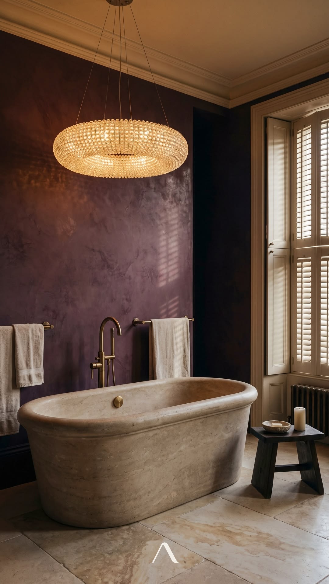 Aubergine bathroom