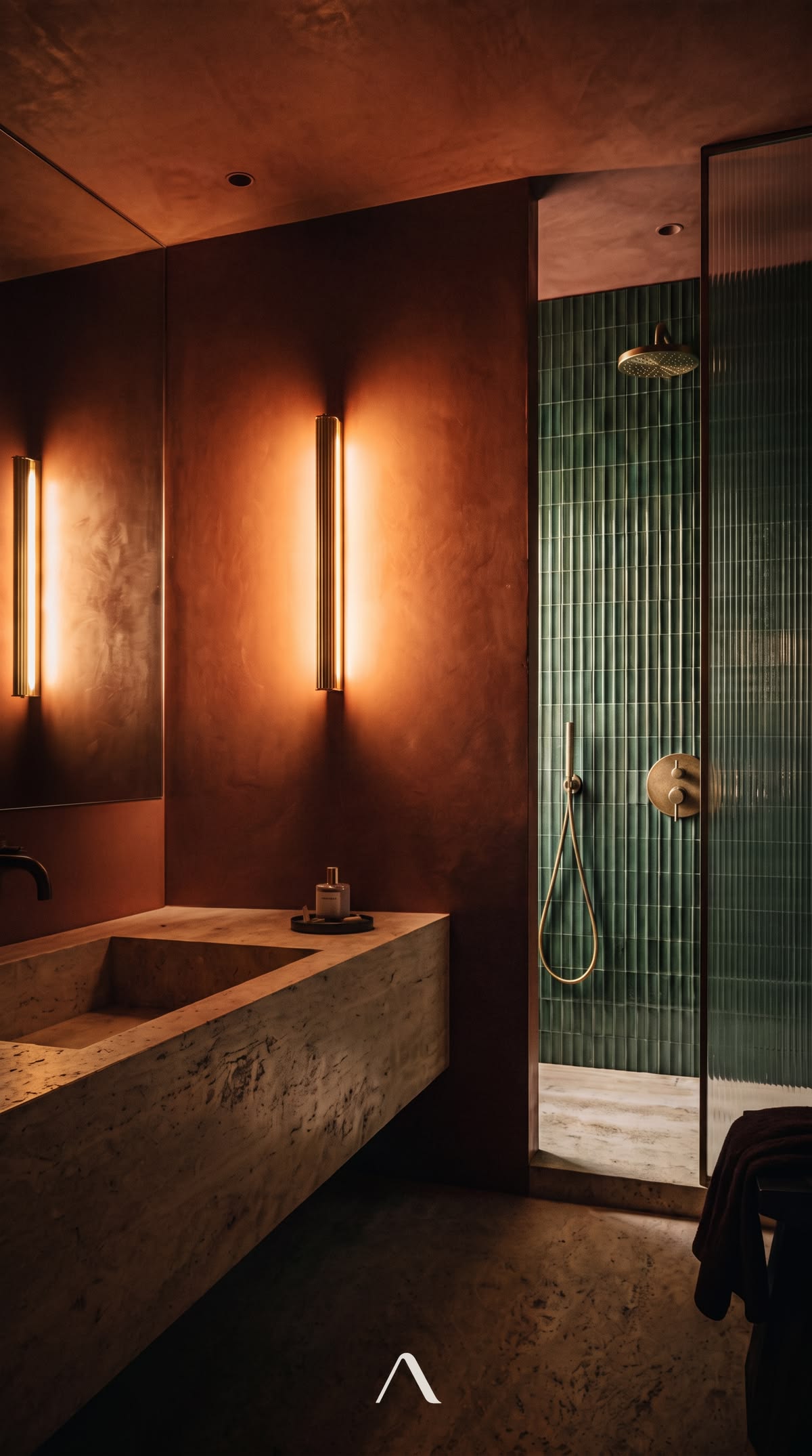 Terracotta bathroom
